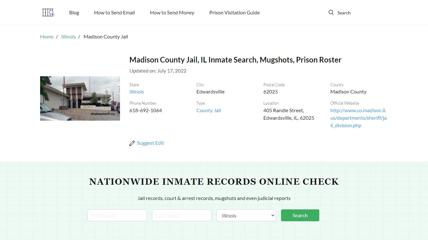 Madison County Jail, IL Inmate Search, Mugshots, Prison ...